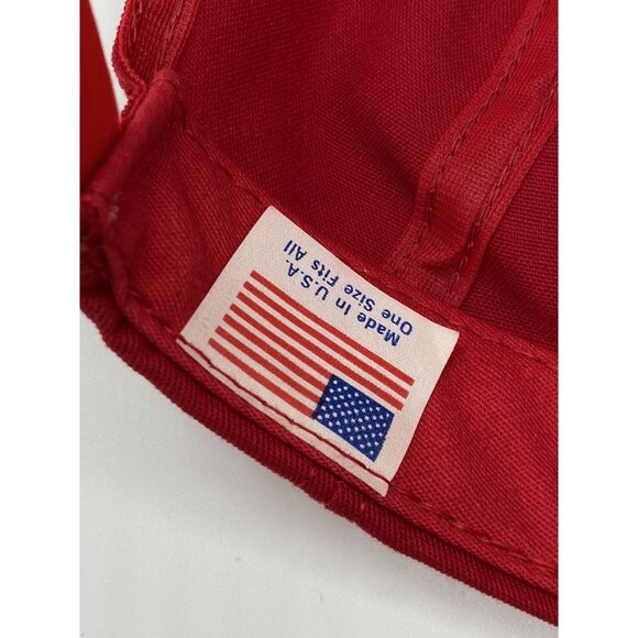 Anheuser Busch Beer Red Vintage Adjustable Adult Baseball Cap Hat Snap-back USA - Picture 6 of 13